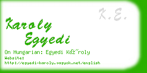 karoly egyedi business card